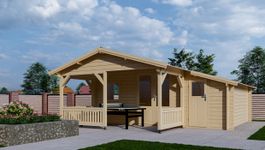 Interflex Blockhütte 4x4+2 Z Foto von Interflex Blockhütte 4x4+2 Z