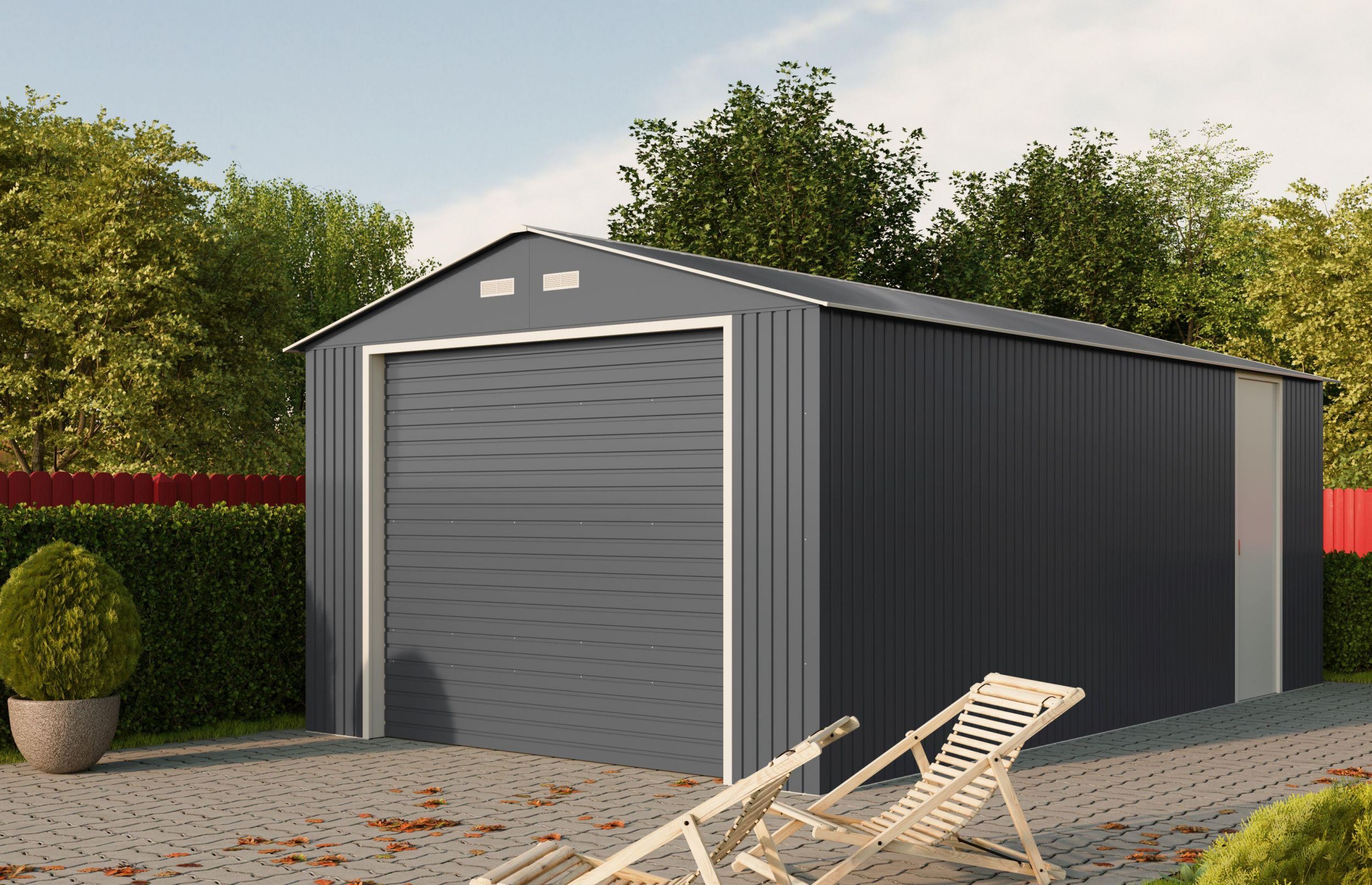 Foto van Duramax Garage Antraciet 1144x370 cm