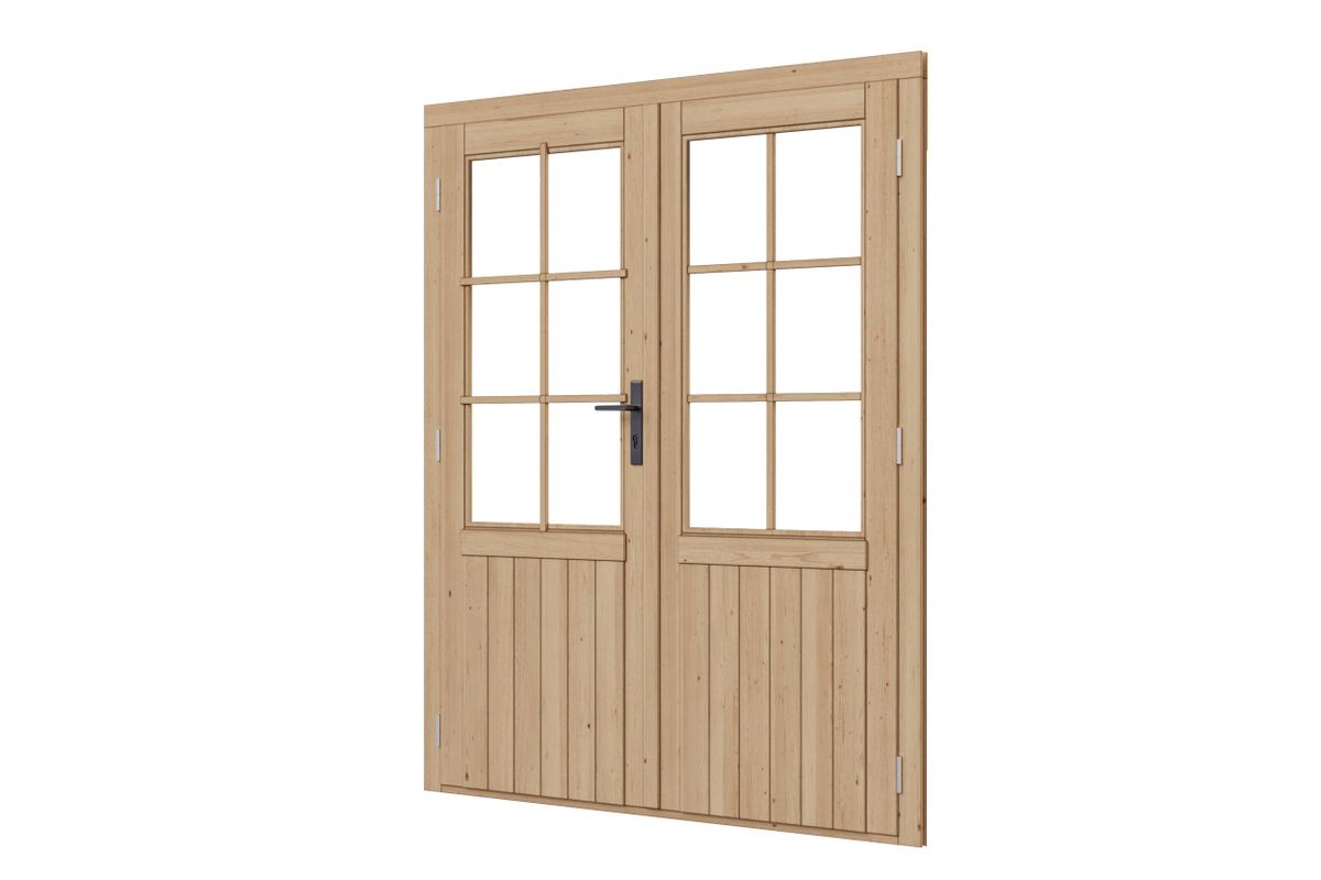 WoodAcademy Douglas dubbele deur met glas