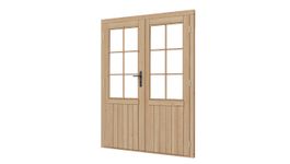 WoodAcademy Douglas dubbele deur met glas Foto van