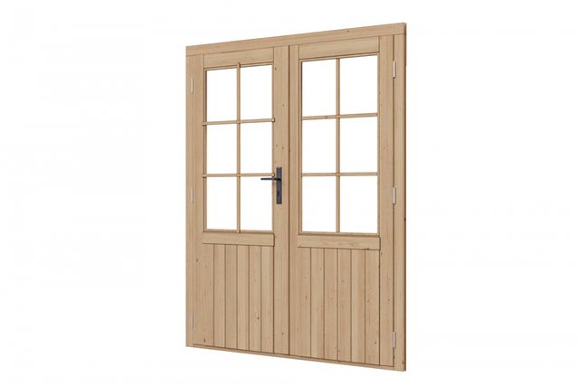 WoodAcademy Douglasie Doppeltür mit glas