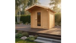 Foto van Azalp buitensauna Nauttia 250x210 cm