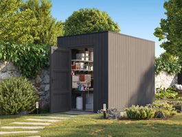 Grandiwood houten tuinhuis Kubix - zwart Foto van Grandiwood houten tuinhuis Kubix - zwart