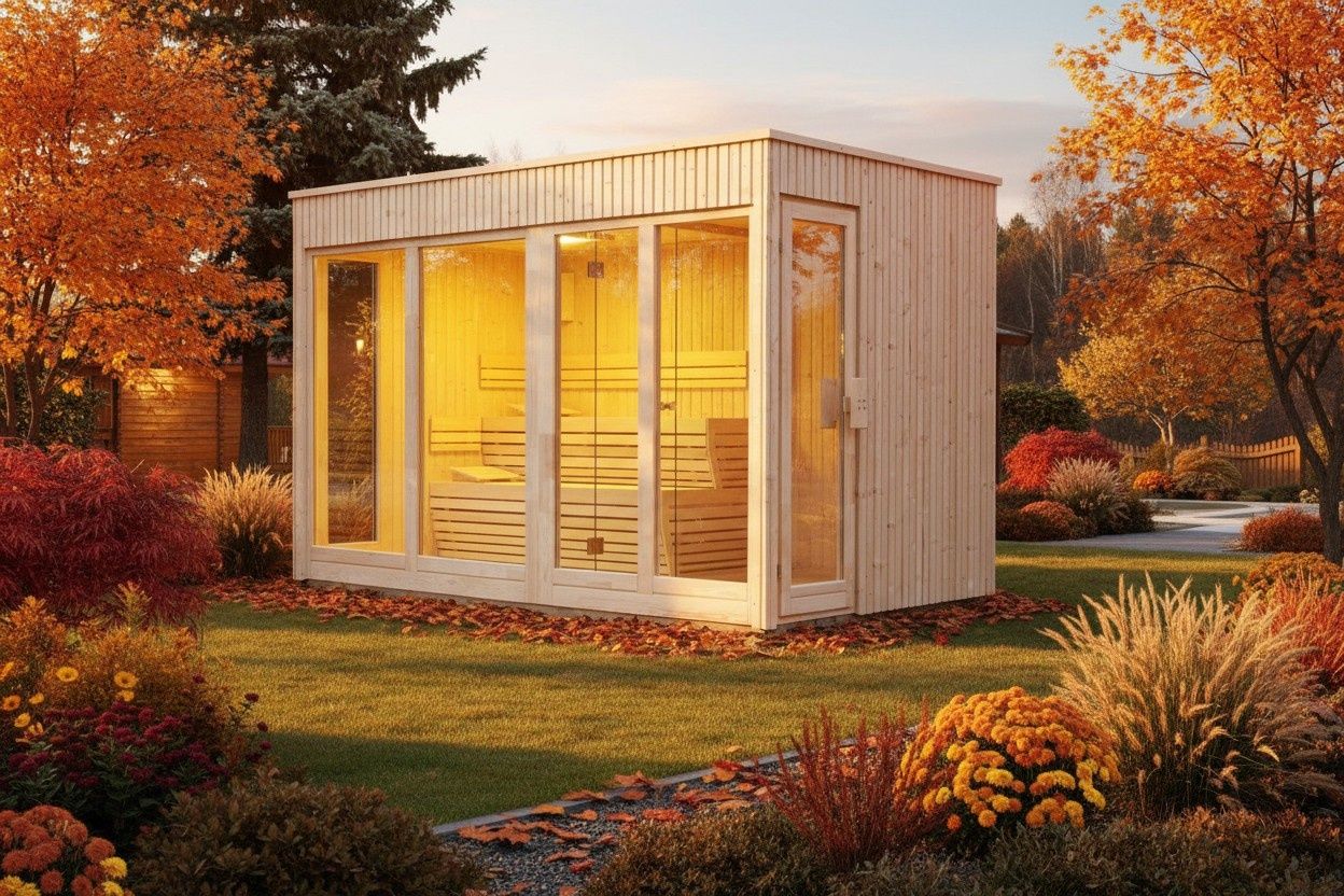 Foto van Azalp Royal Class buitensauna Kaunis 326x217 cm
