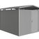 Biohort Panorama P5 metalen tuinhuis kwartsgrijs metallic enkele deur