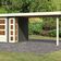 Karibu Kerko 3 Gartenhaus mit Anbaudach 280 cm - Terragrau (82937)