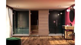 Auroom binnensauna Cala Wood Foto van Auroom binnensauna Cala Wood