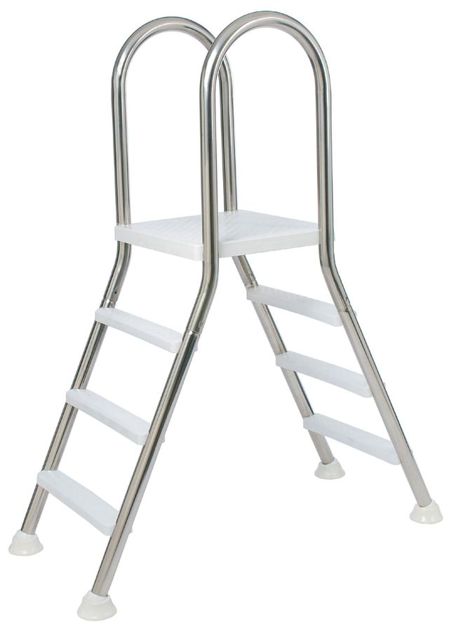 Flexinox A-frame trap met platform 4/4 treden - AISI 304