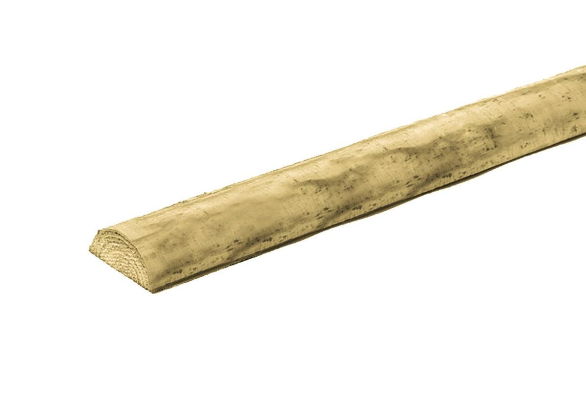 Azalp ME Vuren Ronde halve paal Geschaafd 8 cm