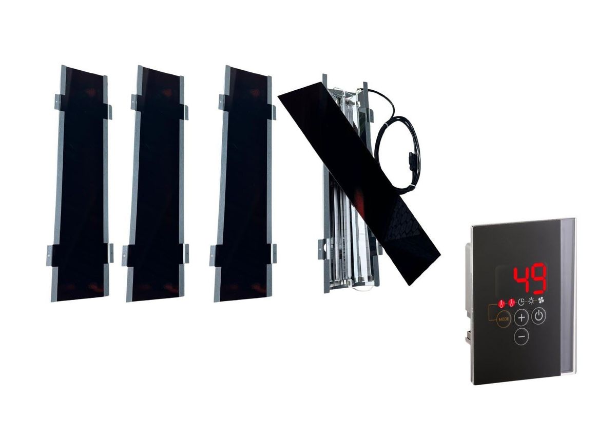 Azalp infraroodstraler set 500W - 4 stuks met Luxe besturing