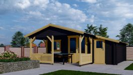 Interflex Blokhut 4x4+2 Z - Geverfd Foto van