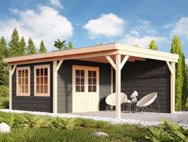 WoodAcademy Gartenhaus mit Terrasse Cullinan Nero Foto von WoodAcademy Gartenhaus mit Terrasse Cullinan Nero