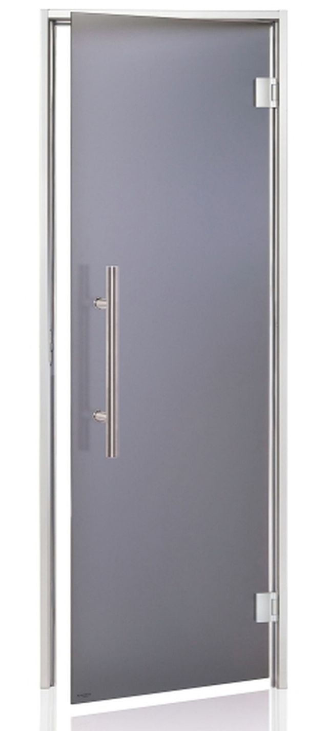 Hot Orange Dampfbadtür AU Premium 80x190 cm matt grau