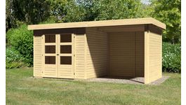 Karibu 77725 Askola 3 tuinhuis met overkapping Foto van Karibu 77725 Askola 3 tuinhuis met overkapping