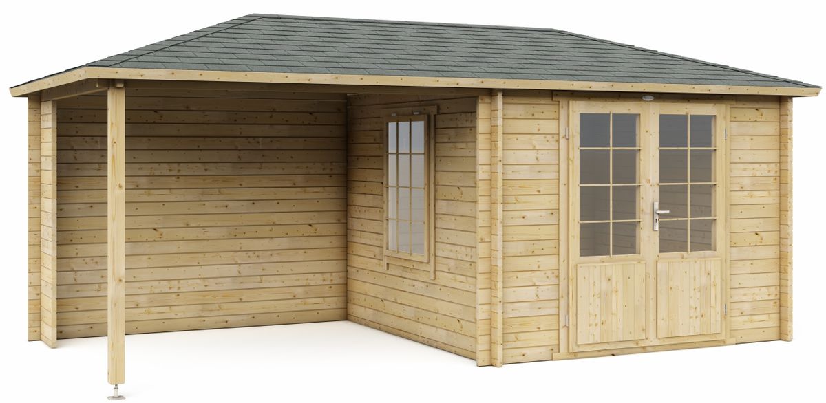 Interflex Blockhütte mit terrasse 3030 Z