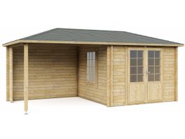 Interflex Blockhütte mit terrasse 3030 Z Foto von Interflex Blockhütte mit terrasse 3030 Z