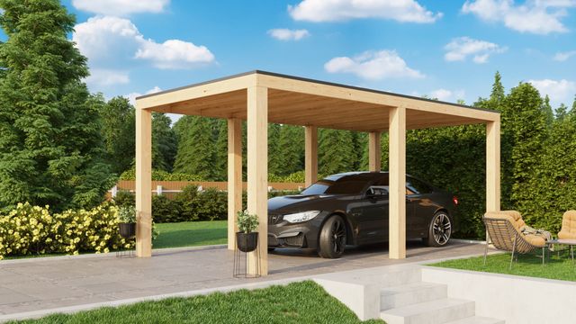 WoodAcademy houten carport Topaas Excellent
