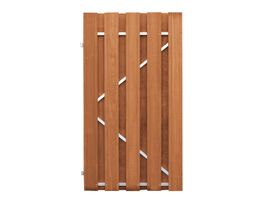 Foto van Azalp tuindeur Bangkirai met frame universeel