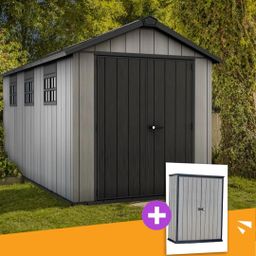 Keter Fietsendrager van metaal, compatibel met Keter-tuinhuisjes, draagkracht tot 35 kg, 7,5 x 31 H cm