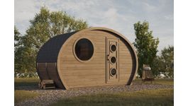 Interflex barrelsauna ovaal 1.95 - thermowood Foto van