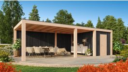 Foto von Kirk and Michaels Gartenhaus mit Terrasse Severus nero