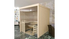 Azalp massieve sauna Rio Glass Foto van Azalp massieve sauna Rio Glass