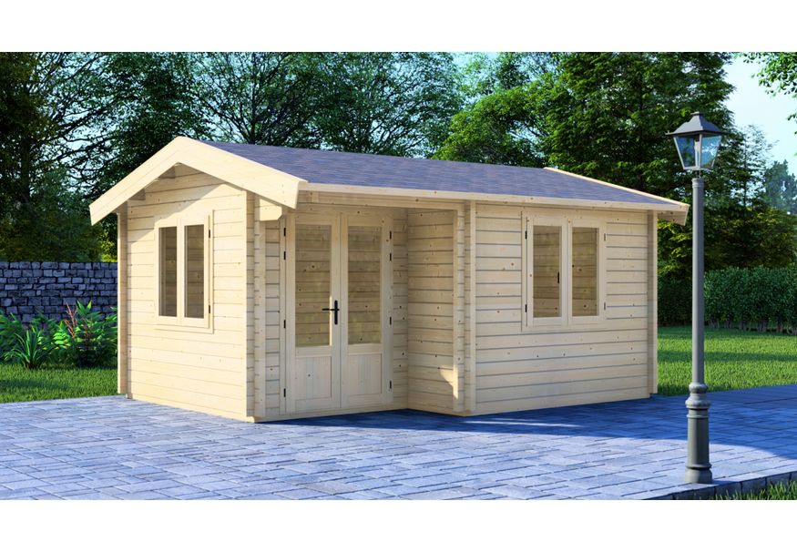 Graed Chalet Little Excited 500x400 cm - 44 mm Foto van Graed Chalet Little Excited 500x400 cm - 44 mm