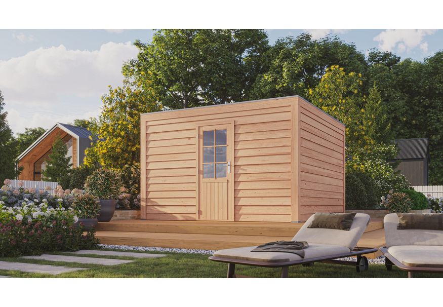 WoodAcademy Douglasien Gartenhaus Graniet Essential 400x400 cm Foto von WoodAcademy Douglasien Gartenhaus Graniet Essential 400x400 cm