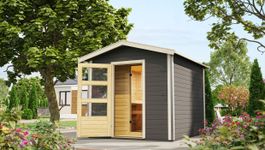 Karibu 35245 Bosse 1 buitensauna - terragrijs Foto van Karibu 35245 Bosse 1 buitensauna - terragrijs