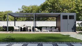 Porchenzo Paros met berging - teak Foto van Porchenzo Paros met berging - teak