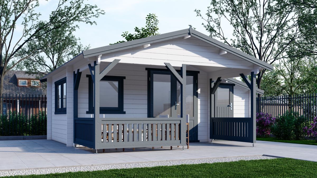 Interflex blokhut 4x3+2 Z - geverfd