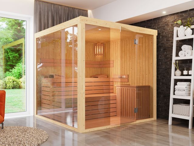 Foto der Azalp Prisma Elementsauna 135x152 cm, Fichte