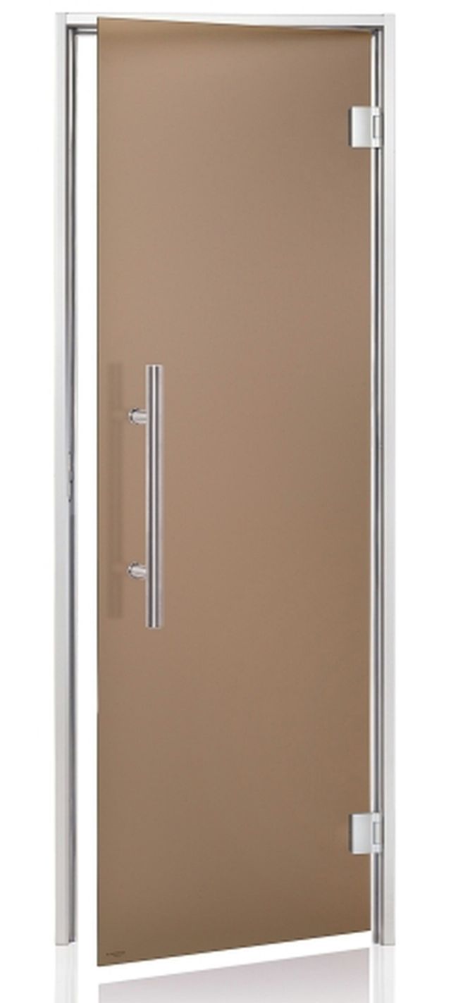 Hot Orange Stoombad deur Au Premium - mat brons glas