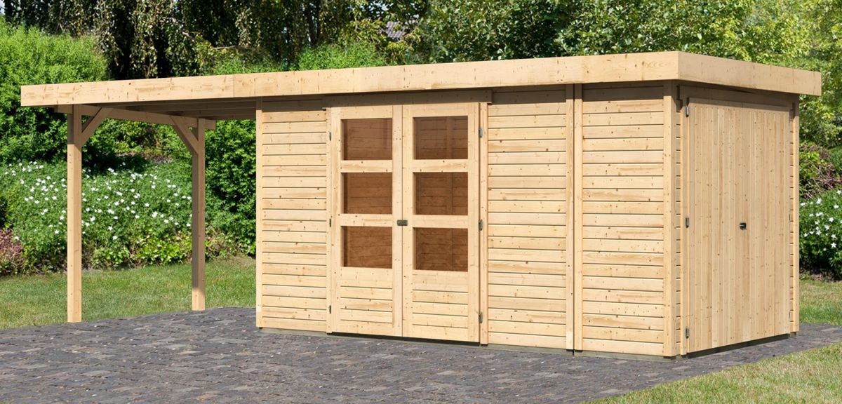 Karibu 82966 Retola 5 tuinhuis met overkapping