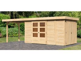 Karibu 82966 Retola 5 Gartenhaus mit Anbaudach Foto von Karibu 82966 Retola 5 Gartenhaus mit Anbaudach