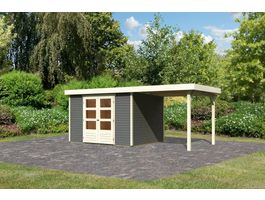 Karibu 9154 Askola 5 Gartenhaus mit Anbaudach - Terragrau Foto von Karibu 9154 Askola 5 Gartenhaus mit Anbaudach - Terragrau
