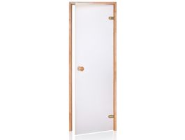 Hot Orange Saunatür Scan 70x190 cm Milchglas 8 mm Erle Foto von Hot Orange Saunatür Scan 70x190 cm Milchglas 8 mm Erle