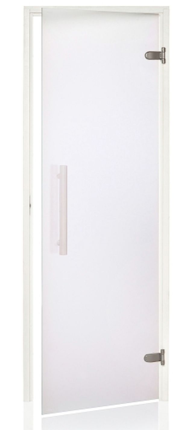 Hot Orange Saunatür White 70x200 cm klar 8 mm Espe