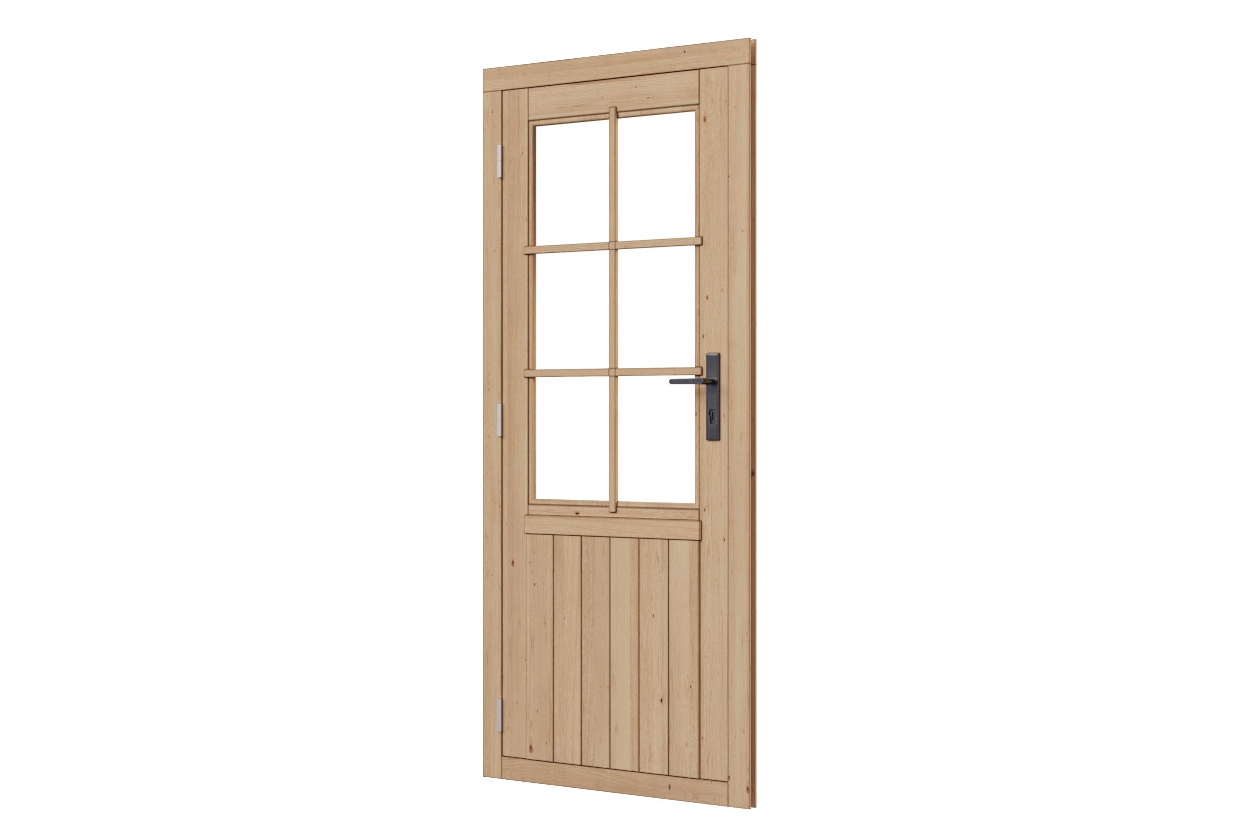 Foto van WoodAcademy Enkele deur half glas ipv houten deur
