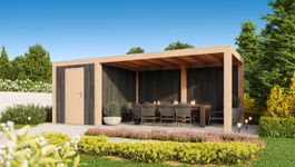 WoodAcademy Gartenhaus mit Terrasse Robijn Excellent Nero Foto von