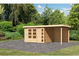 Foto van Karibu 9195 Kerko 5 tuinhuis met overkapping