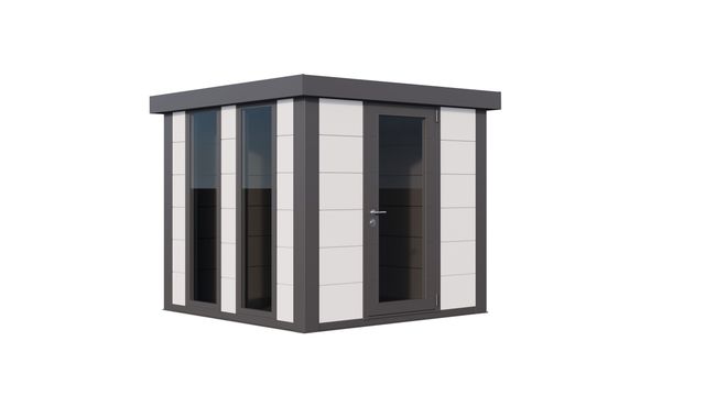 Telluria Luminato 2424 metalen tuinkantoor - wit|antraciet