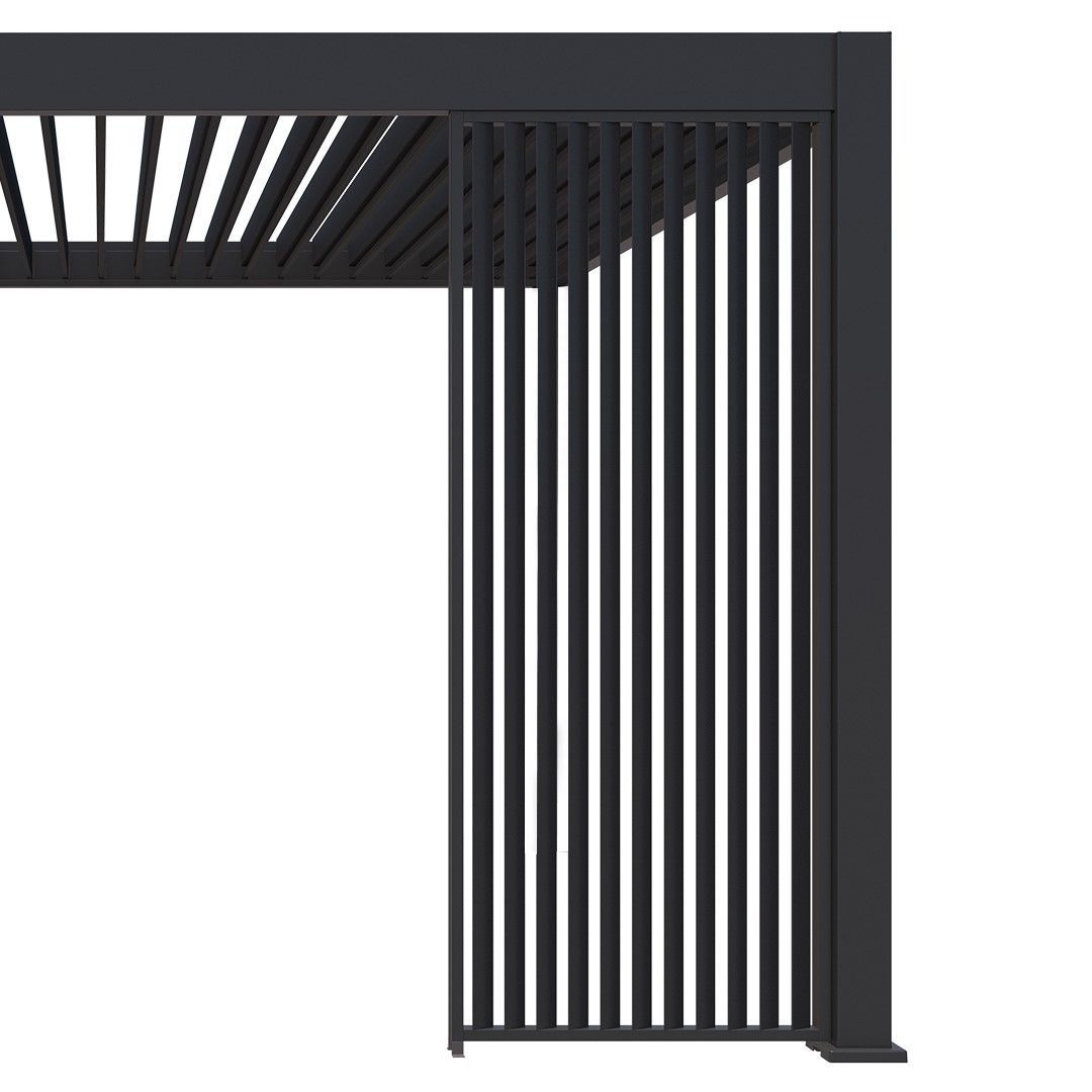 Porchenzo Vertikale Lamellen-seitenteil 123 cm - Anthrazit
