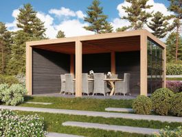 Foto von WoodAcademy Douglasien Überdachung Onyx Excellent Nero