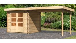 Foto van Karibu 91530 Bastrup 2 blokhut met overkapping