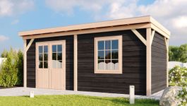 WoodAcademy houten tuinhuis Nobility nero Foto van WoodAcademy houten tuinhuis Nobility nero