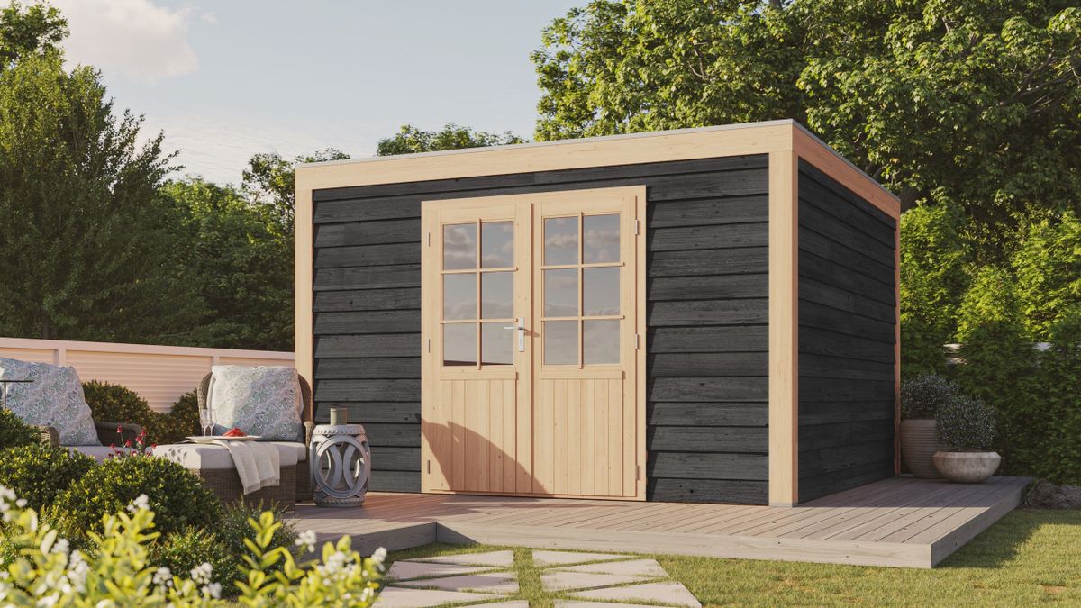 WoodAcademy hölzernes Gartenhaus Emerald Essential Nero