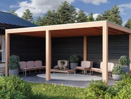 Foto von WoodAcademy Douglasien Überdachung Moonstone Essential Nero