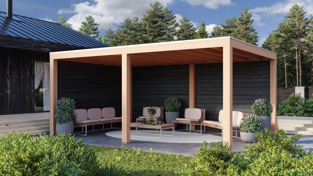 WoodAcademy douglas overkapping Moonstone Essential nero