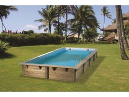 Foto van Ubbink Linéa 650 x 350 x 140 cm houten zwembad